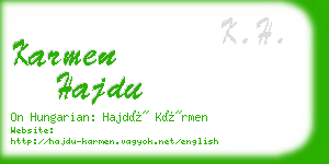 karmen hajdu business card